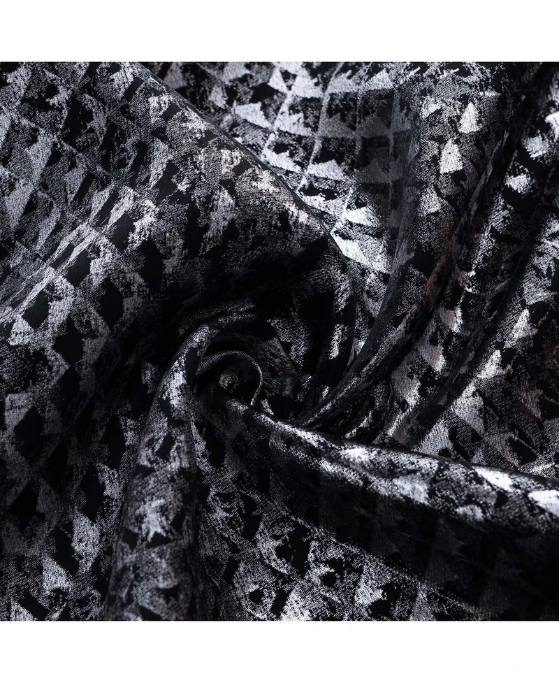 Rt Designer Collection Hailey Halo Foil Blackout Grommet Curtain Panel 52" x 90