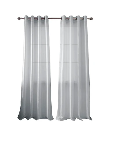 Rt Designer Collection Nancy Grommet Luxurious Modern Design Curtain Panel 54" x 95" Silver