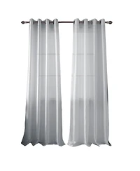 Rt Designer Collection Nancy Grommet Luxurious Modern Design Curtain Panel 54" x 95" Silver