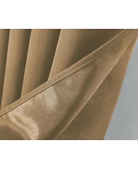 Rt Designer Collection Anchorage 2 Pack Blackout Grommet Luxurious Modern Design Curtain Panel Pair 36" x 84" Sesame