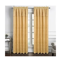 Rt Designers Collection Jayla Stylish & Premium Embroidered Curtain Panel 54" x 90" Gold