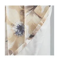 Rt Designers Collection Eden Printed Blackout Grommet Window Curtain Panel 54" x 84" Taupe