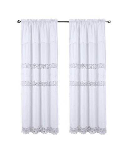 Rt Designer Collection Antonia Macrame Luxurious Decorative Rod Pocket Curtain Panel 54" x 84