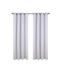 Rt Designer Collection Cubix Jacquard Grommet Luxurious Modern Design Curtain Panel 54" x 84" Beige