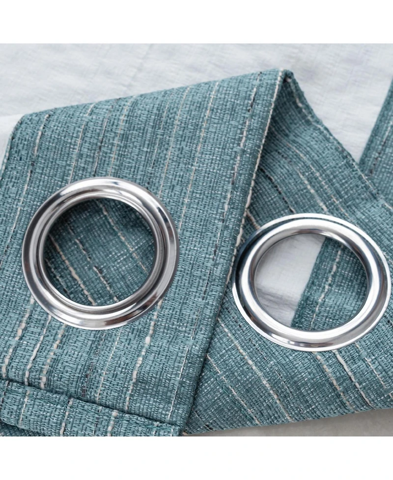 Rt Designer Collection Kensington Jacquard Foam Backed Luxurious Decorative Grommet Curtain Panel 54" x 95" Wedge