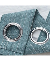 Rt Designer Collection Kensington Jacquard Foam Backed Luxurious Decorative Grommet Curtain Panel 54" x 95" Wedge