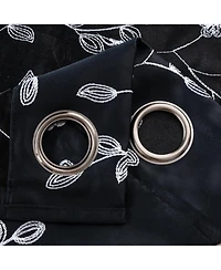 Rt Designer Collection Lilian Embroidered Blackout Luxurious Decorative Grommet Curtain Panel 54" x 95