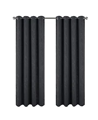Rt Designer Collection Heidi Halo Foil Blackout Luxurious Decorative Grommet Curtain Panel 54" x 90