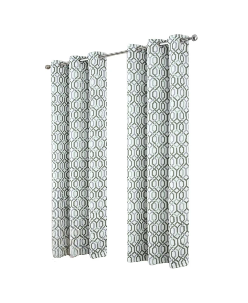 Rt Designer Collection Rory Printed Blackout Luxurious Decorative Grommet Curtain Panel 54" x 90" Sage