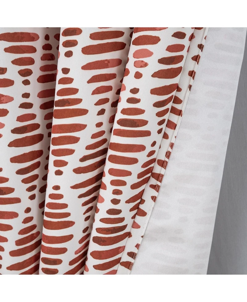 Rt Designer Collection Justice Printed Blackout Luxurious Decorative Grommet Curtain Panel 54" x Spice