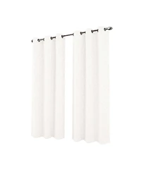 Rt Designer Collection Jasper Lurex Jacquard 2 Pack Grommet Curtain Panel 36" x 84" White
