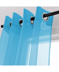 Rt Designers Collection Cara Grommet Curtain Panel for Windows 54" x 84" Neon