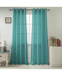 Rt Designer Collection Nancy Grommet Luxurious Modern Design Curtain Panel 54" x 95" Teal