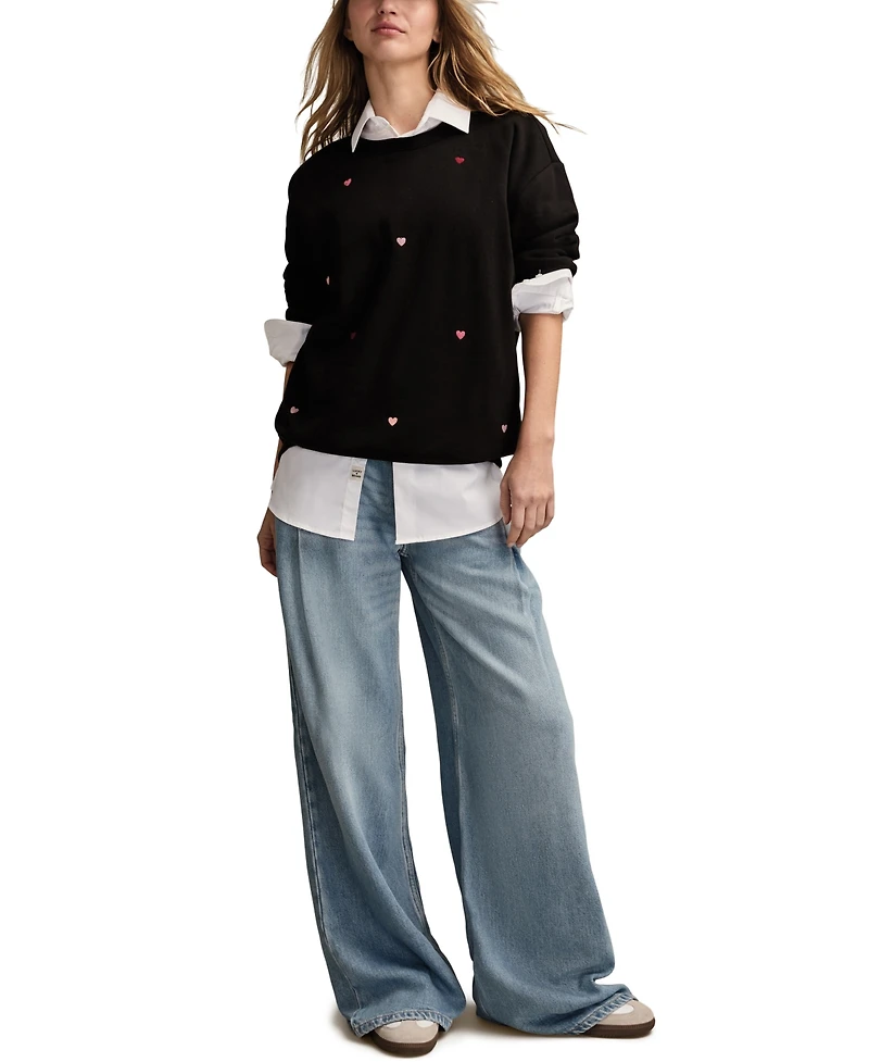 Lucky Brand Women's Valentine Crewneck Sweatshirt