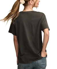 Lucky Brand Women's Rolling Stones Shatter Boyfriend Crewneck T-Shirt