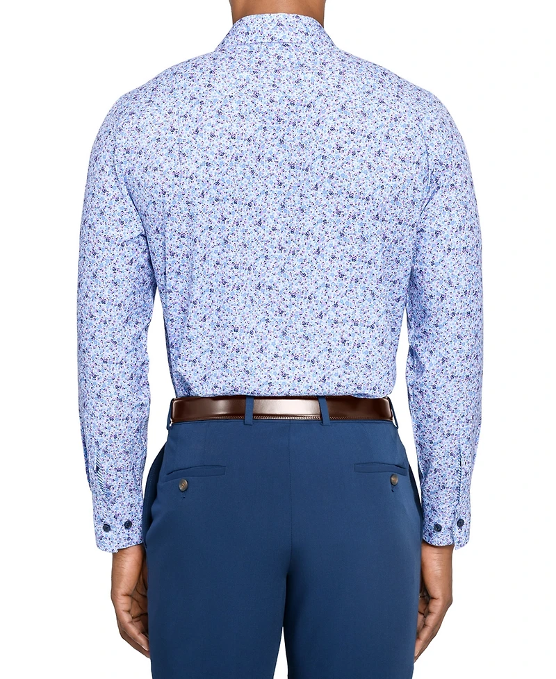 ConStruct Men's Floral-Print Dress Shirt