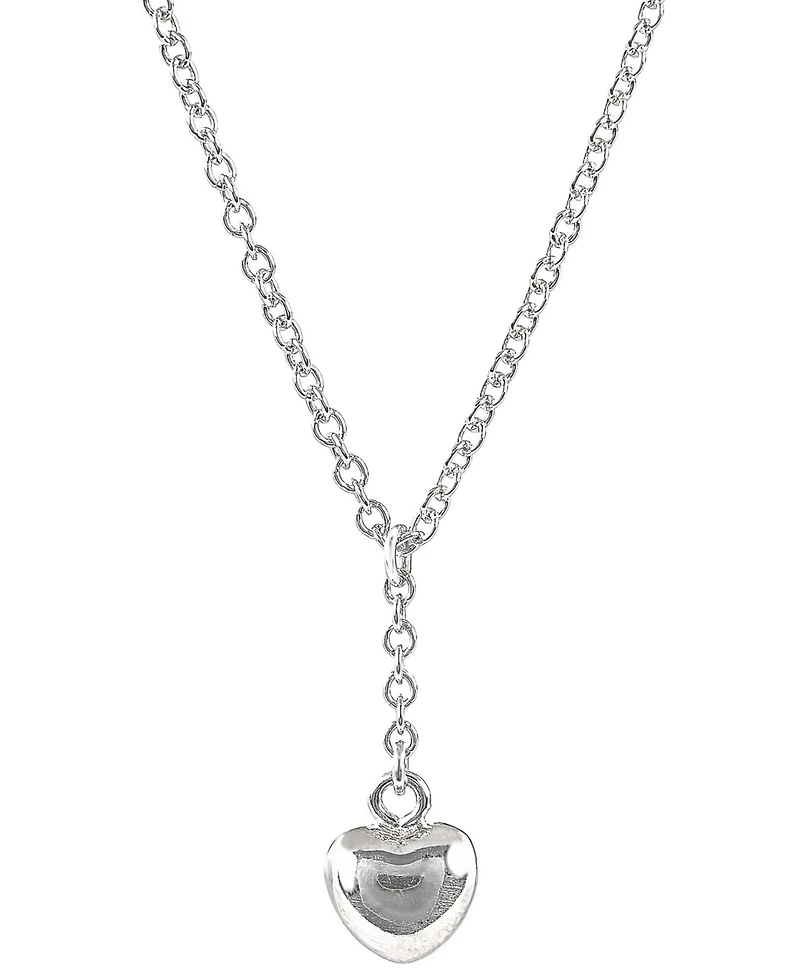 Giani Bernini Primavera Sterling Silver Puff Heart Y Necklace
