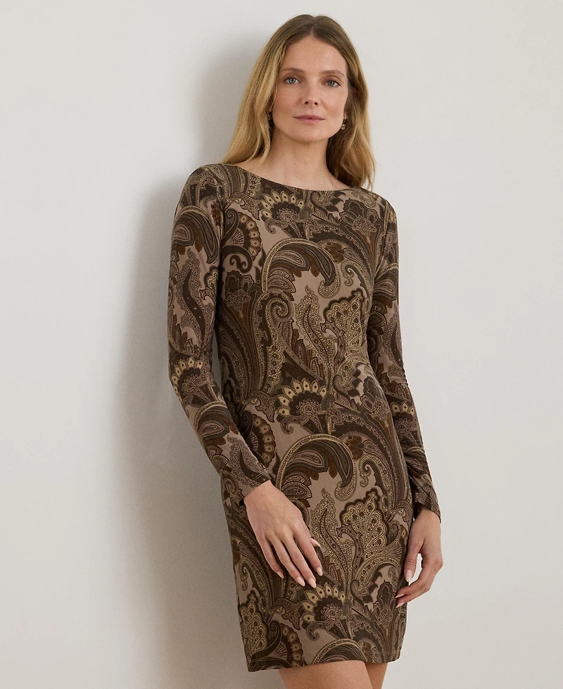 Lauren Ralph Women's Boat Neck Sheath Dress