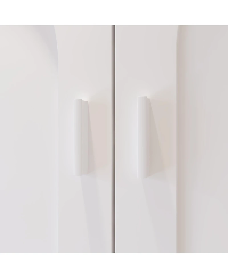 Toilet Storage Bathroom Space Saver with Doors Cabinet, Open Shelves