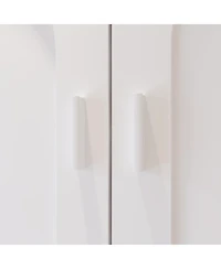 Toilet Storage Bathroom Space Saver with Doors Cabinet, Open Shelves