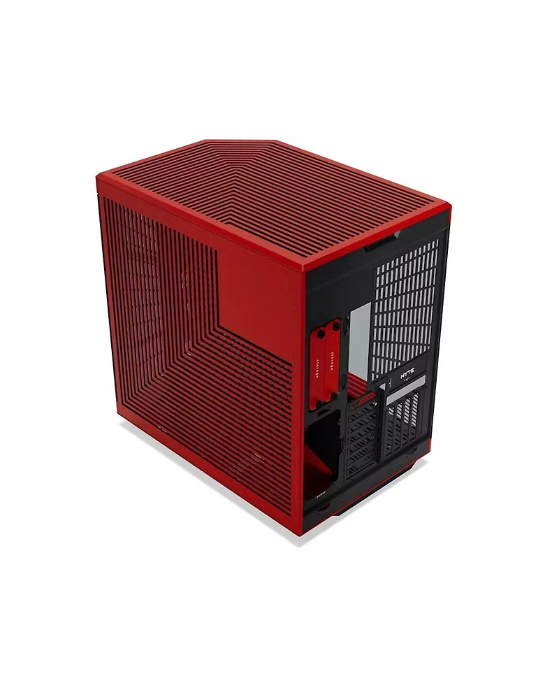 Hyte Y70 Dual Chamber Modern Aesthetic Panoramic Tempered Glass Eatx Mid-Tower Computer Case, Red