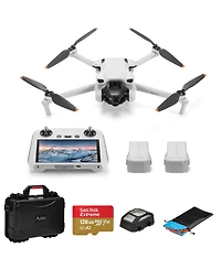 Dji Mini 3 Drone Fly More Combo with Rc Remote Controller, Carrying Case, 128GB microSD Card, Anti-Collision Light, Landing Pad
