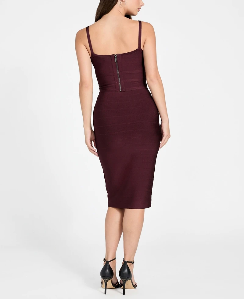Guess Women's Sleeveless Bow Valencia Bandage Bodycon Dress