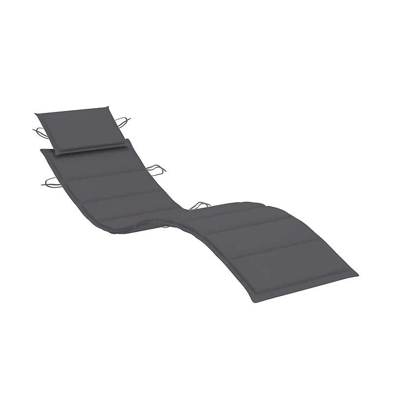 vidaXL Table Natural wood Solid Acacia Sunlounger