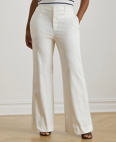 Lauren Ralph Plus Chino Flare High-Rise Pants