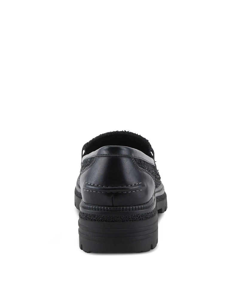 Patrizia Women's Nacarri Boucle Horsebit Loafers with Lug Sole