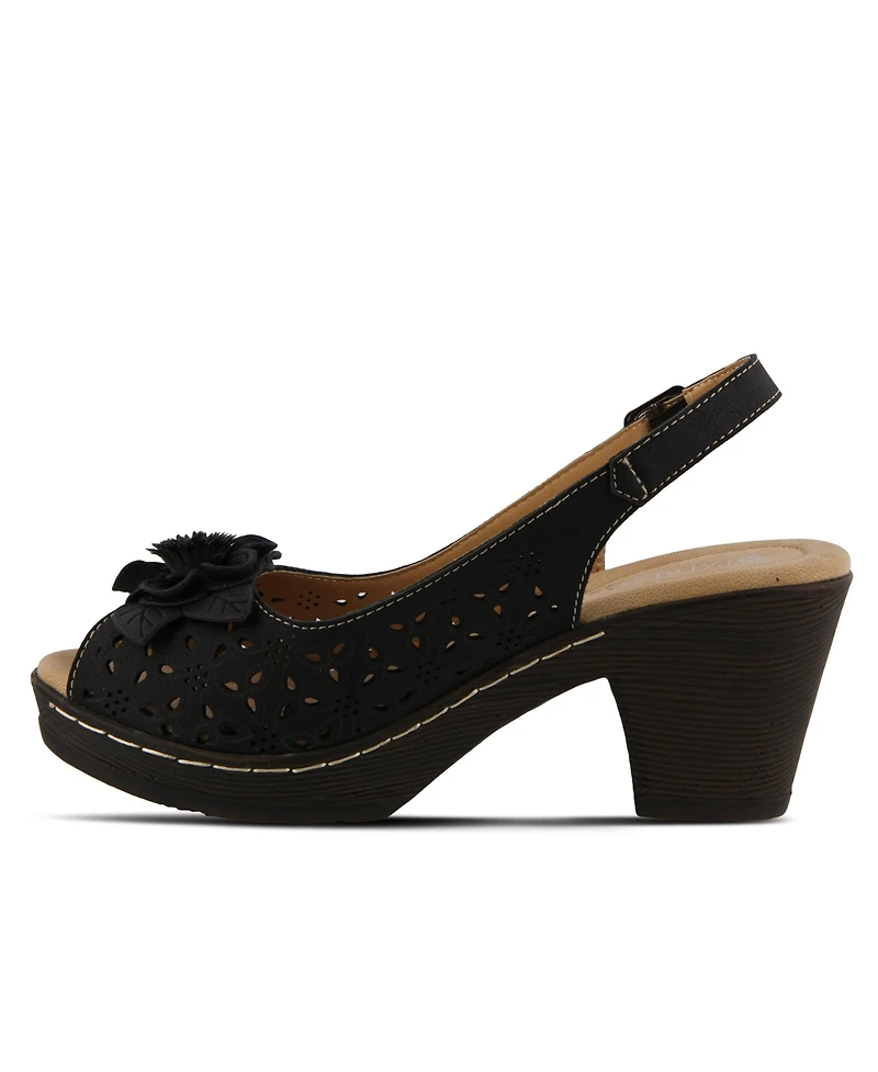 Patrizia Women's Doriday Floral Slingback Peep-Toe Sandals