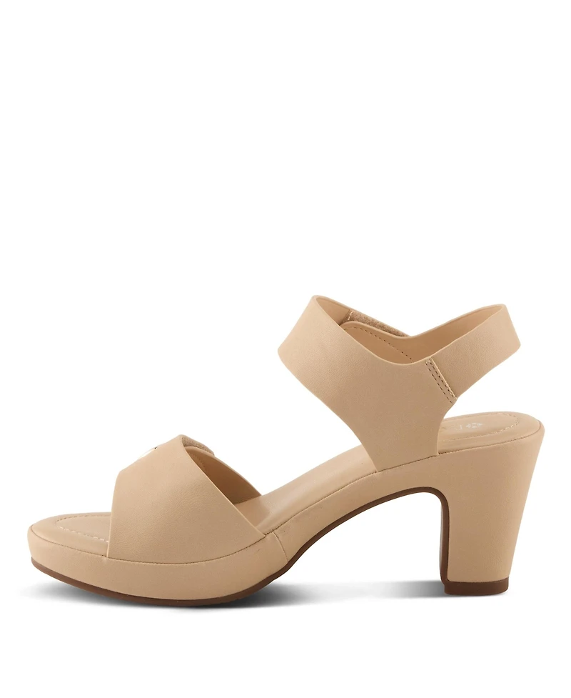 Patrizia Women's Dade Metallic Button Platform Sandals with Adjustable Straps