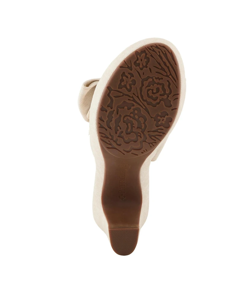 Patrizia Women's Normajean Denim Bow Slide Heeled Sandals