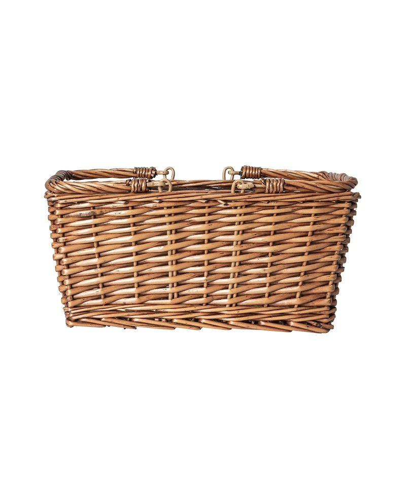 Household Essentials Woven Market Basket, Brown Stain