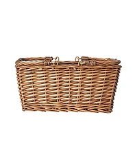 Household Essentials Woven Market Basket, Brown Stain