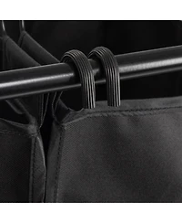 Household Essentials Rolling Triple Laundry Sorter, White