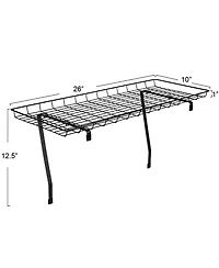 Household Essentials Rear Display Over-The-Washer Storage Shelf, Silver