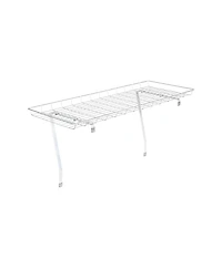 Household Essentials Rear Display Over-The-Washer Storage Shelf, Silver