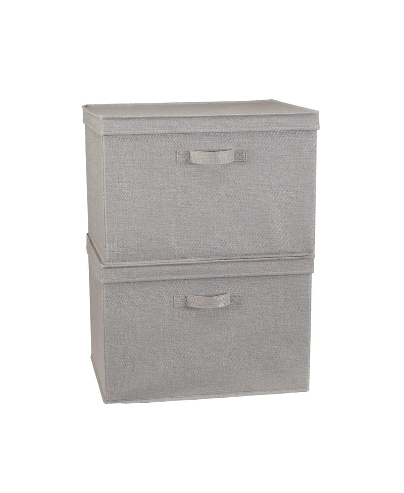 Household Essentials Medium Storage Bin with Lid, Natural