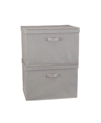 Household Essentials Medium Storage Bin with Lid, Natural