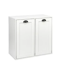 Household Essentials Laundry Sorter Cabinet, Scandi White Finish