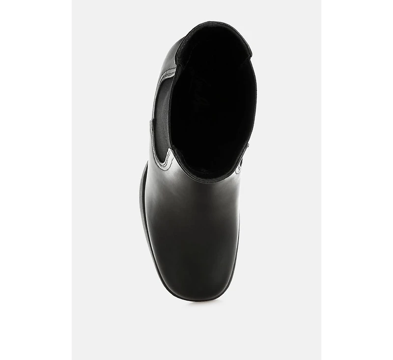 London Rag Womens Scuala Faux Leather Chelsea Boots