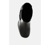 London Rag Womens Scuala Faux Leather Chelsea Boots