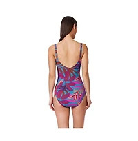 Profile by Gottex Women's Plantopia Ruffle V Neck Surplice Tankini