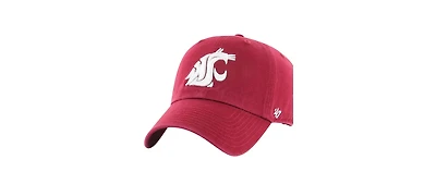 Men's Crimson Washington State Cougars Team Logo Washed Adjustable Hat