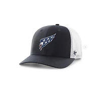 Men's Navy Washington Capitals Screaming Eagle Logo Trucker Adjustable Hat