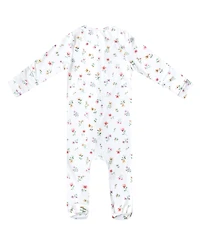 Copper Pearl Baby Girls' Eloise Printed Zip-Up Footed Pajamas