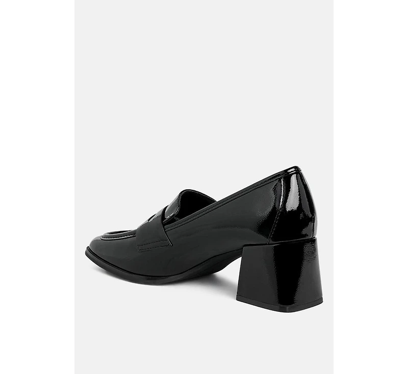 Umdoni Penny Strap Block Heel Loafers