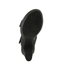 Patrizia Women's Shine Crystal Strap Platform Heeled Sandals