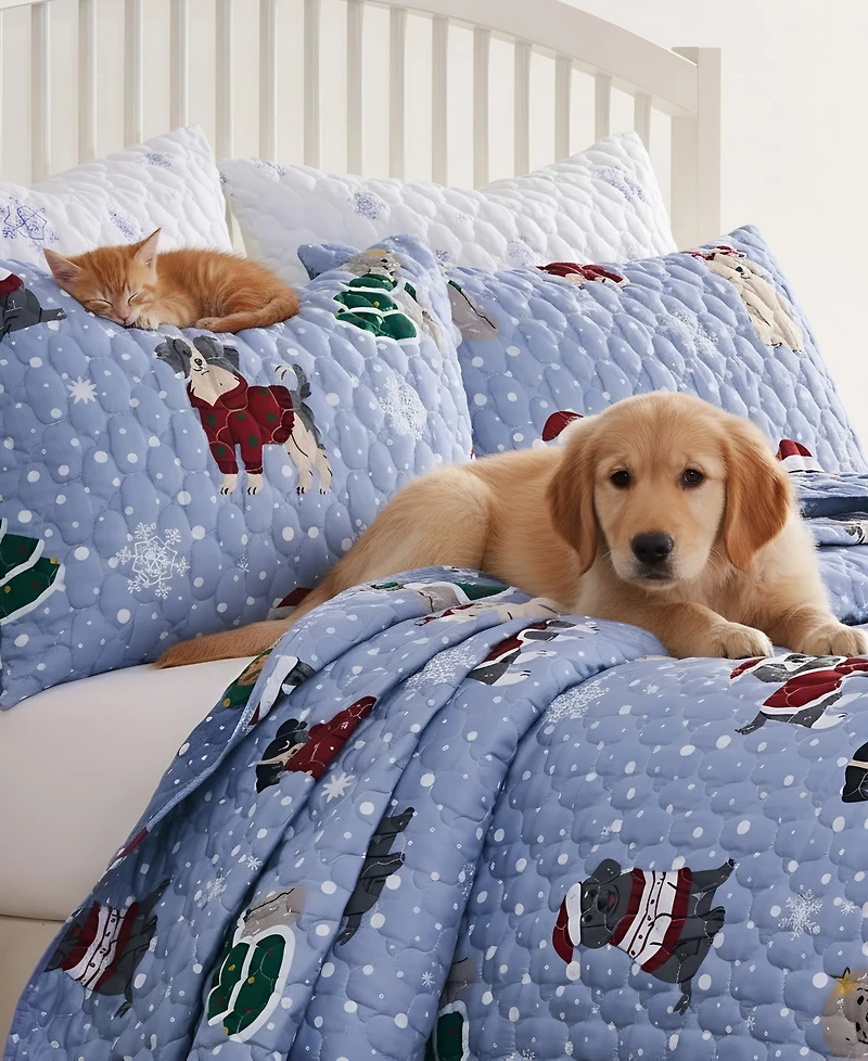 Greenland Home Fashions Winter Whiskers Holiday 2-Pc. Quilt Set, Twin